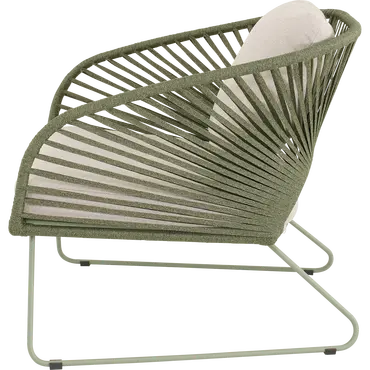 Loungestoel izumi groen zijkant, Lesli Living, tuinmeubels.nl