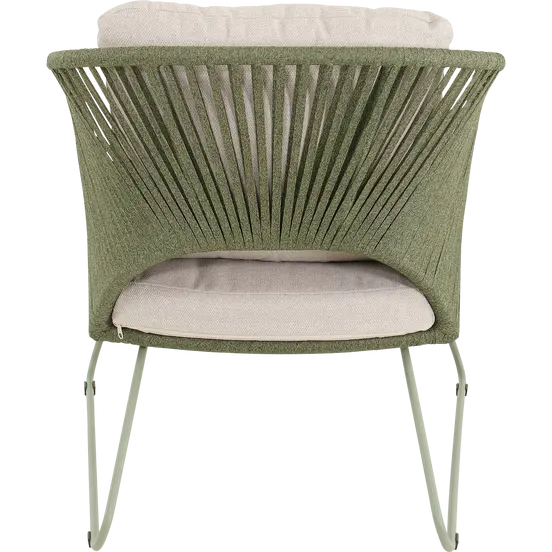Loungestoel izumi groen achter, Lesli Living, tuinmeubels.nl
