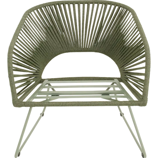 Loungestoel izumi groen zonder kussen, Lesli Living, tuinmeubels.nl
