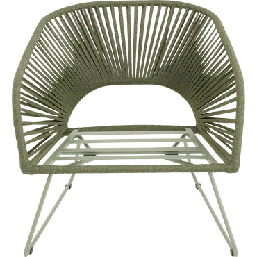Loungestoel izumi groen zonder kussen, Lesli Living, tuinmeubels.nl