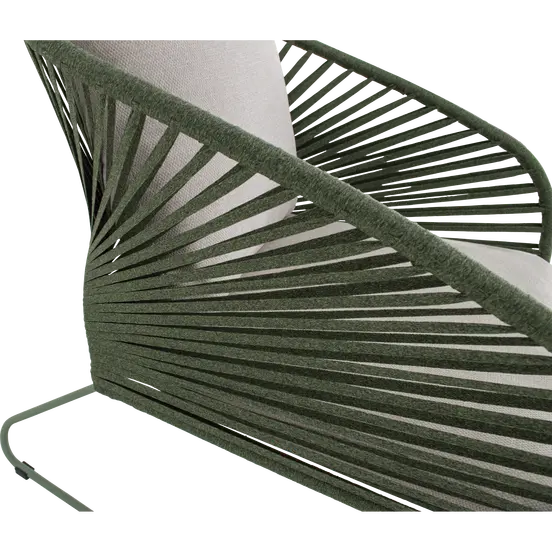 Loungestoel izumi groen detailfoto, Lesli Living, tuinmeubels.nl