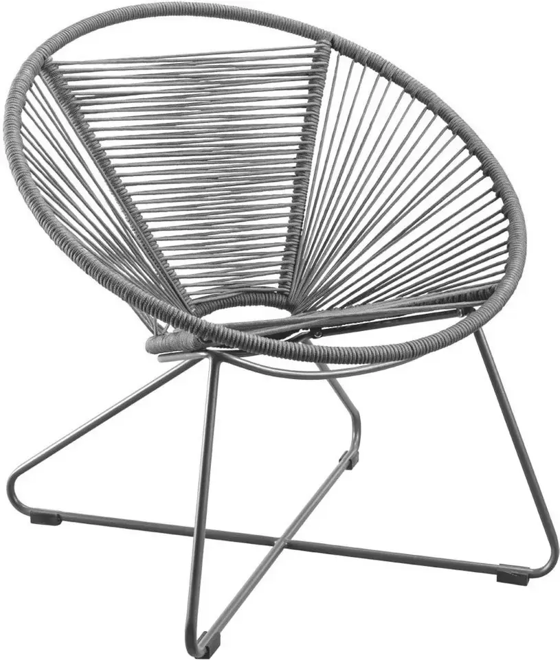 Loungestoel Moni rope - Grijs