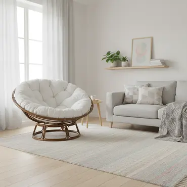 Papasan loungestoel, Van der Leeden sfeer, www.tuinmeubels.nl