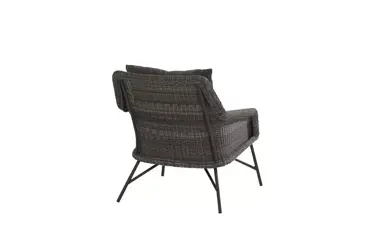 Loungestoel Samoa Ecoloom Charcoal met 2 kussens www.tuinmeubels.nl