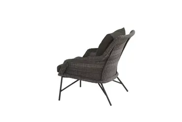 Loungestoel Samoa Ecoloom Charcoal met 2 kussens www.tuinmeubels.nl