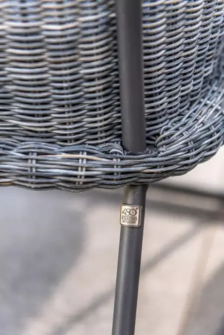 Loungestoel Samoa Ecoloom Charcoal met 2 kussens www.tuinmeubels.nl