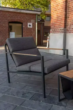 Trentino loungestoel antraciet www.tuinmeubels.nl