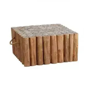 Loungetafel Twiggy 70x70x35 cm - teak - afbeelding 1