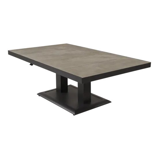 Loungetafel verstelbaar Murcia Negro 140x85cm, Lesli Living, tuinmeubels.nl