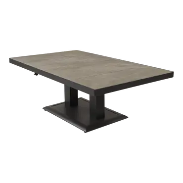 Loungetafel verstelbaar Murcia Negro 140x85cm, Lesli Living, tuinmeubels.nl