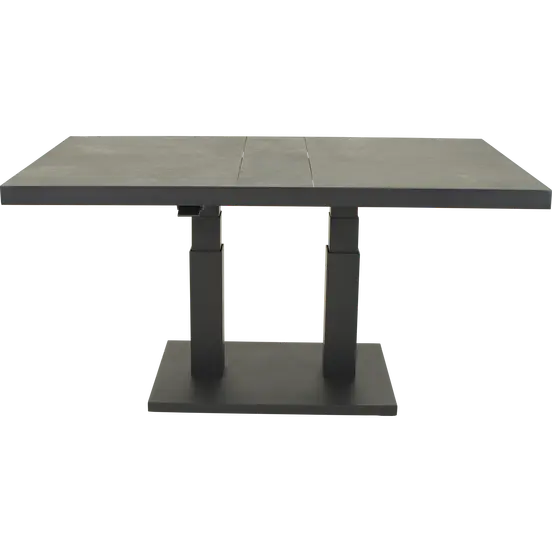Loungetafel verstelbaar Murcia Negro 140x85cm zij versteld, Lesli Living, tuinmeubels.nl