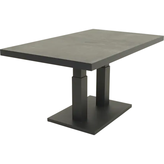 Loungetafel verstelbaar Murcia Negro 140x85cm schuin, Lesli Living, tuinmeubels.nl