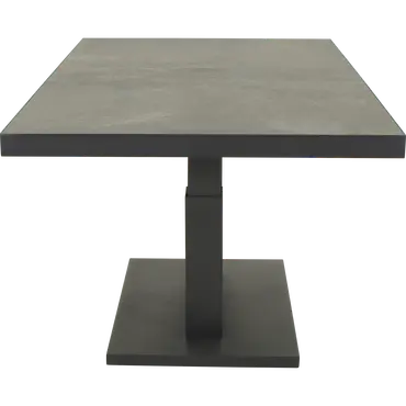Loungetafel verstelbaar Murcia Negro 140x85cm zijkant, Lesli Living, tuinmeubels.nl