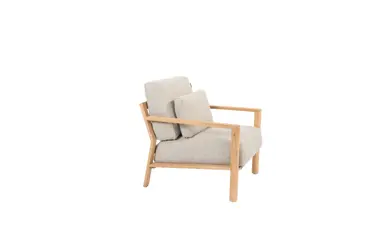 Lucas loungestoelen met Yoga bijzettafel Ø 45 cm stoel rechts, 4 Seasons Outdoor, Tuinmeubels