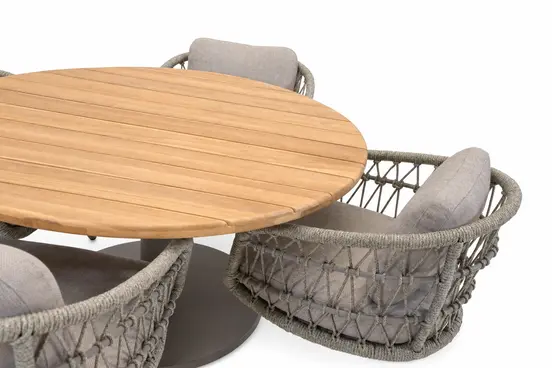 Mango low diningtafel met 4 Canazei stoelen detail, Vita tuinmeubelen, tuinmeubels.nl
