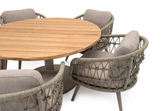 Mango low diningtafel met 5 Canazei stoelen detail, Vita tuinmeubelen, tuinmeubels.nl