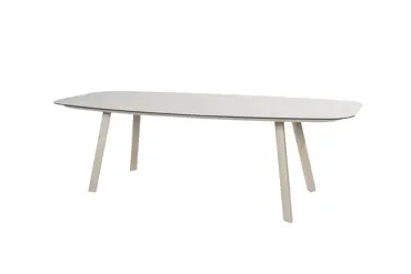 Manolo eettafel latte met geprint keramiek tafelblad 240 x 103 cm