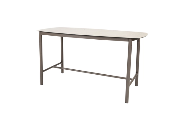Manolo high dining tafel terre met printed keramiek top 180 x 90 cm - afbeelding 1