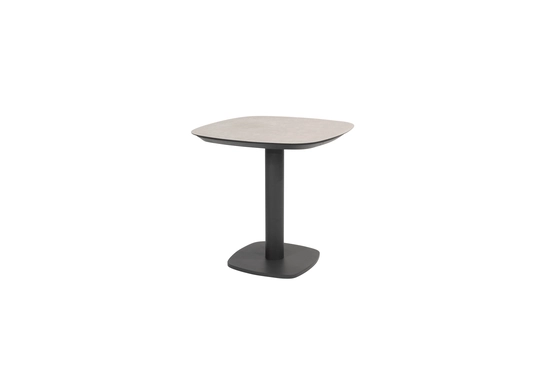 Manolo tafel 75x75x75 cm met 4 Manitoba stoelen Antraciet tafel, 4 Seasons Outdoor, tuinmeubels.nl