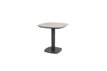 Manolo tafel 75x75x75 cm met 4 Manitoba stoelen Antraciet tafel, 4 Seasons Outdoor, tuinmeubels.nl