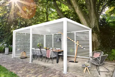 Maranza shutter 540 cm rechts - Matt white www.tuinmeubels.nl