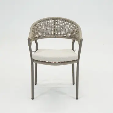 Marina stapelstoel beige voor, Vita tuinmeubelen, Tuinmeubels.nl