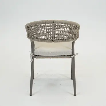 Marina stapelstoel beige achter, Vita tuinmeubelen, Tuinmeubels.nl