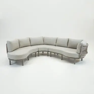 Matera L/D set 3-delig taupe/rope sand/vally sand, Garden Impressions, tuinmeubels.nl