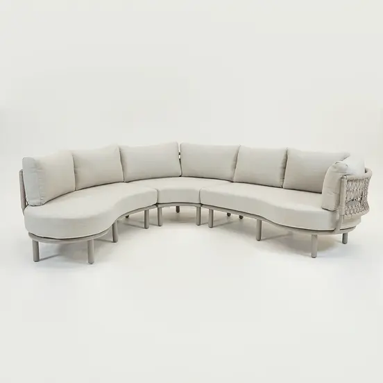 Matera L/D set 3-delig taupe/rope sand/vally sand, Garden Impressions, tuinmeubels.nl