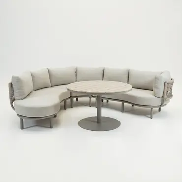 Matera L/D set 4-delig taupe/rope sand/vally sand, Garden Impressions, Tuinmeubels.nl