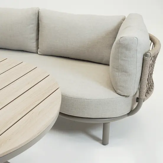 Matera L/D set 4-delig taupe/rope sand/vally sand bank detail, Garden Impressions, Tuinmeubels.nl