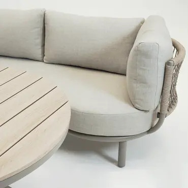 Matera L/D set 4-delig taupe/rope sand/vally sand bank detail, Garden Impressions, Tuinmeubels.nl