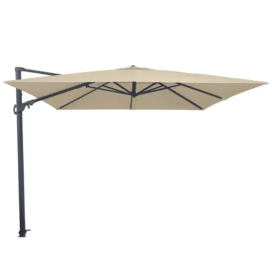 Monaco 3x3 flex III ecru met verrijdbare 90kg voet parasol, Madison, tuinmeubels