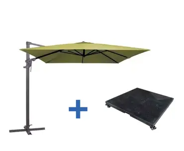 Monaco 3x3 flex III sage groen met verrijdbare 90kg voet