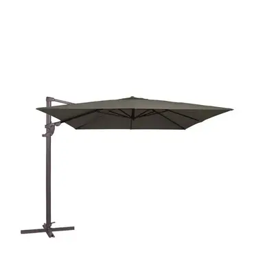 Monaco III Flex l300b300cm Grijs met Kruisvoet en Parasolvoettegels - Afmeting, Lesli Living, Tuinmeubels