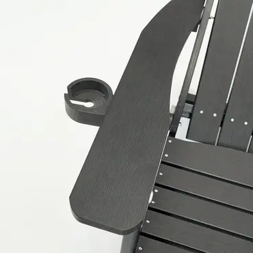 Montreal relax chair zwart bekerhouder, SenS-Line, tuinmeubels.nl