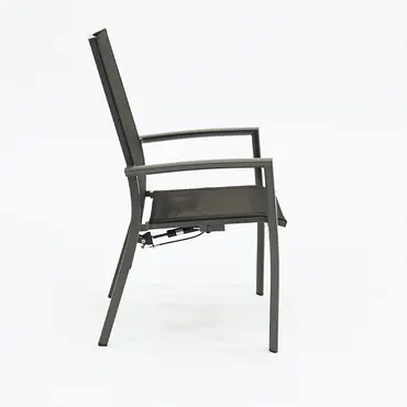 Nino alu stapelstoel zijkant, SenS-Line, tuinmeubels.nl