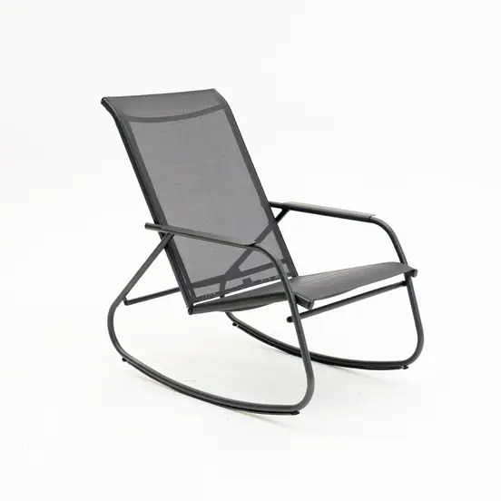 Noa rocking chair graphite/grijs, Pro Loisirs, tuinmeubels