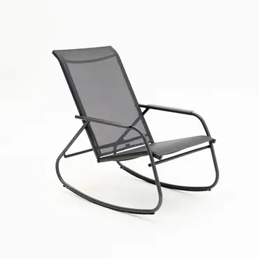 Noa rocking chair graphite/grijs, Pro Loisirs, tuinmeubels
