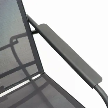 Noa rocking chair graphite/grijs, Pro Loisirs, tuinmeubels