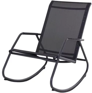 Noa rocking chair graphite/grijs, Pro Loisirs, tuinmeubels