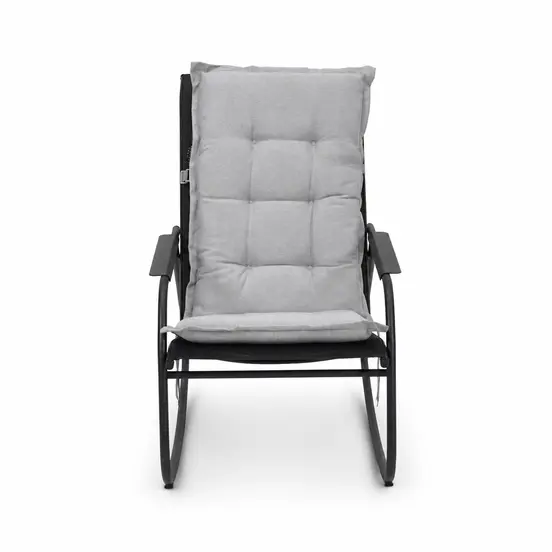 Noa rocking chair met grijs zitkussen 2, Vita tuinmeubelen, tuinmeubels.nl