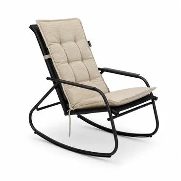 Noa rocking chair met groen zitkussen, Vita tuinmeubelen, tuinmeubels.nl