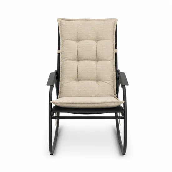 Noa rocking chair met groen zitkussen 2, Vita tuinmeubelen, tuinmeubels.nl