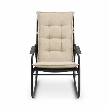 Noa rocking chair met groen zitkussen 2, Vita tuinmeubelen, tuinmeubels.nl