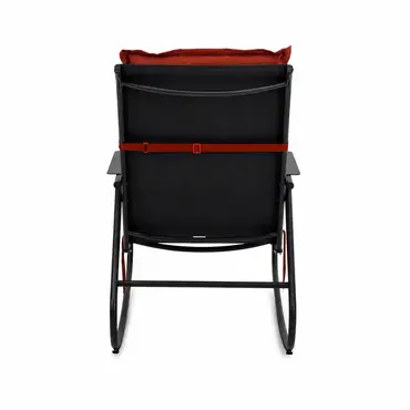 Noa rocking chair met rood zitkussen 4, Vita tuinmeubelen, tuinmeubels.nl