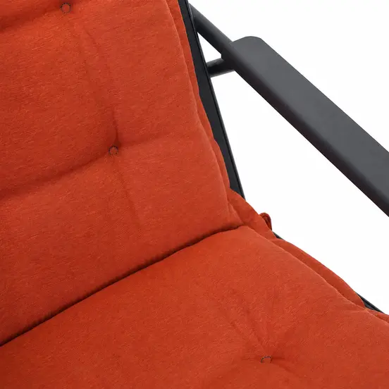 Noa rocking chair met rood zitkussen 5, Vita tuinmeubelen, tuinmeubels.nl