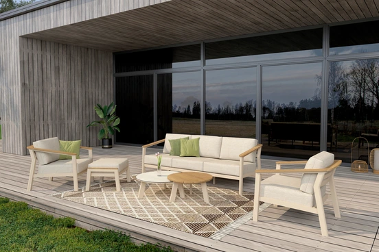Olivia loungeset incl. voetenbank sfeer, 4 Seasons Outdoor, tuinmeubels.nl