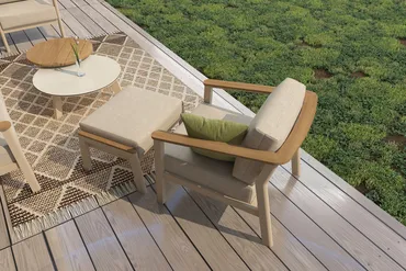 Olivia loungeset incl. voetenbank sfeer detail, 4 Seasons Outdoor, tuinmeubels.nl