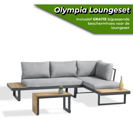 Olympia alu. multifunctional loungeset detailfoto, SenS-line actie, tuinmeubels